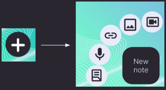 app notebook button