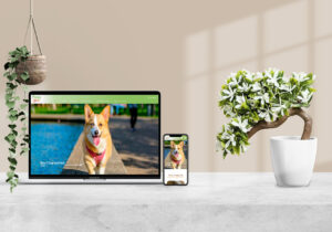 puppy love computer and phone mockup